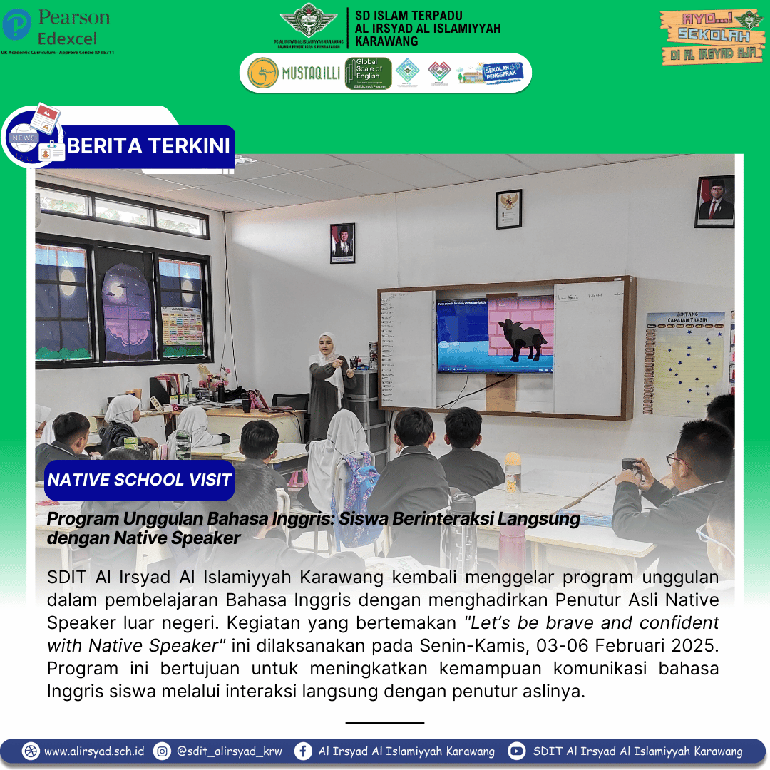 Program Unggulan Bahasa Inggris: Siswa Berinteraksi Langsung dengan Native Speaker